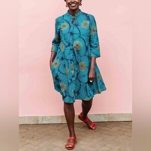 NWT Zuri Kenya Kitenge Shirt Dress | Size Small